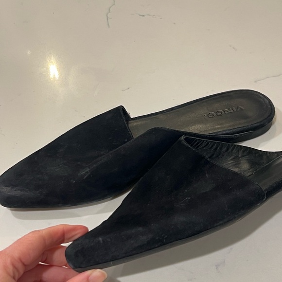 Vince Black Suede Mules - Picture 8 of 8
